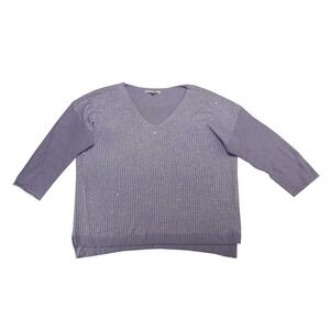 Company Ellen Tracy Sequin Purple Sweater XL
